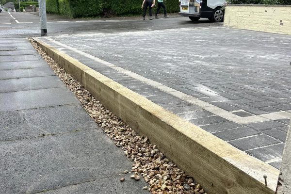 new driveway levelled out